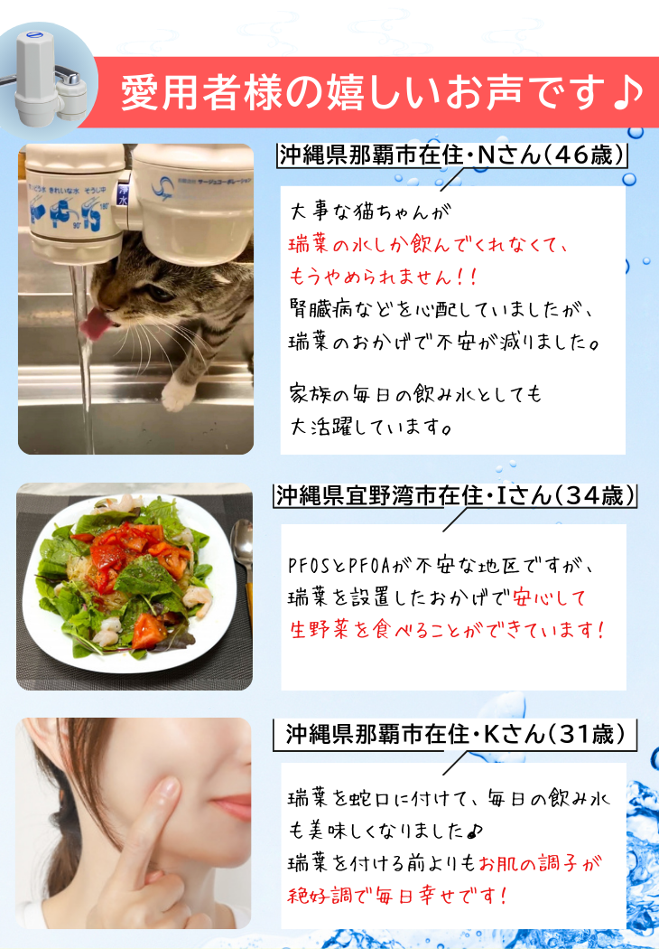 瑞葉愛用者様の嬉しいお声です